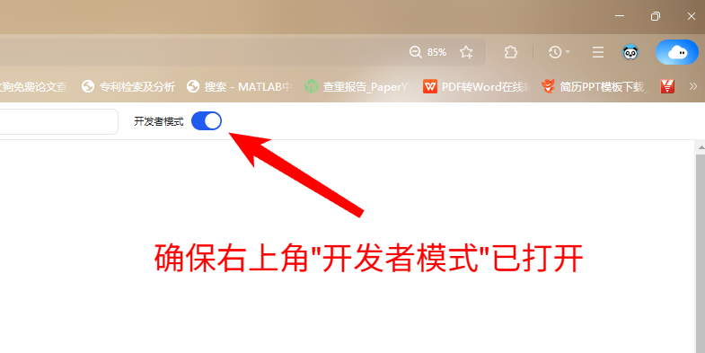 开启开发者模式示意图